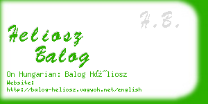 heliosz balog business card